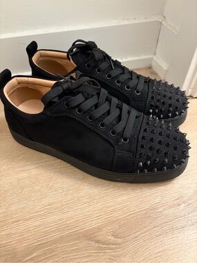 Black Spiked Men's Red Bottoms